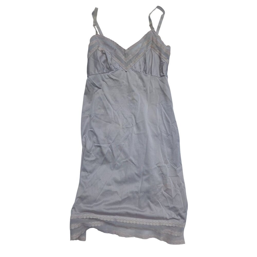 Vintage Taupe Lace Trimmed Slip Dress*Nightgown*Nighty*Lingerie*Sissy*Sz L*NWOT